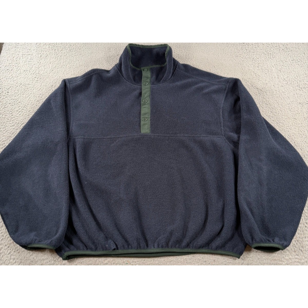 Vintage Woolrich Sweater Mens Xl Blue Fleece T Snap Long Sleeve Made In Usa